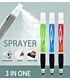 Geeko 3 in 1 Sanitizer Spray Stylus and Blue ink Pen- 3 Functions-Refillable Sanitizer Container with Spray Nozzle Orange
