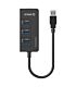 Orico 3 Port USB3.0 Hub With Gigabit Ethernet Adapter Blac