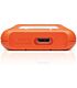 LaCie Rugged Mini - 1TB External Hard Drive USB 3.0 Silver/Orange