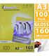 Penguin A3 Laminating Gloss Pouches 100pcs Pack 160 Microns