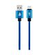 Pro Bass Braided series Micro USB cable Blue 1.5m