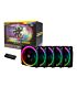 Antec Prizm 120 ARGB Case Fan 5 Pack + Controller - Black