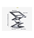 Triple Lift Adjustable Aluminium Laptop Stand