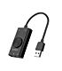 Orico USB External Sound Card with 2 x Headset and 1 x Microphone port and Volume Control - Black