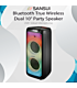 Sansui Bluetooth True Wireless Dual 10" Party Speaker - Black