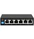 6 Port Fast Ethernet Switch with 4 AI PoE Ports and 2 FE Uplink