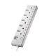 Switched 12-way Medium Surge Protection Multiplug with 0.5m Cord White