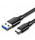 UGREEN Type-C to USB 3.0 Cable 1m – Fast Charging 3A, 5Gbps Sync – Black