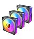Antec VISION PWM 120mm ARGB Infinity Mirror Case Fan 3 Pack Black