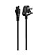 Volkano Presto series Power Cable 3 pin Clover �to Type-M 1.8m 2.5A - black