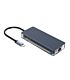 Orico 6 Port 3 x USB3.0|1 x HDMI|1 x RJ45|1 x Type-C Transparent Hub - Grey