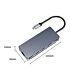 Orico 6 Port 3 x USB3.0|1 x HDMI|1 x RJ45|1 x Type-C Transparent Hub - Grey
