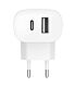 Belkin BoostCharge 37W Dual-port USB Type-A and Type-C with PPS Wall Charger White