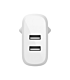 Belkin BoostCharge 24W Dual USB-A PD 3.0 PPS Wall Charger with USB-C Cable - White