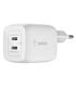 Belkin BoostCharge Pro Dual 45W USB-C GaN Wall Charger with PPS White