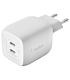 Belkin BoostCharge Pro Dual 45W USB-C GaN Wall Charger with PPS White