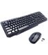 UniQue Wireless USB 104 Keys Standard US Layout Keyboard and Wireless 2 Button 1000 DPI Optical Mouse Combo